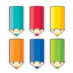 Colorful Doodle Pencils (Core Decor) 6 Inch Designer Cut-Outs