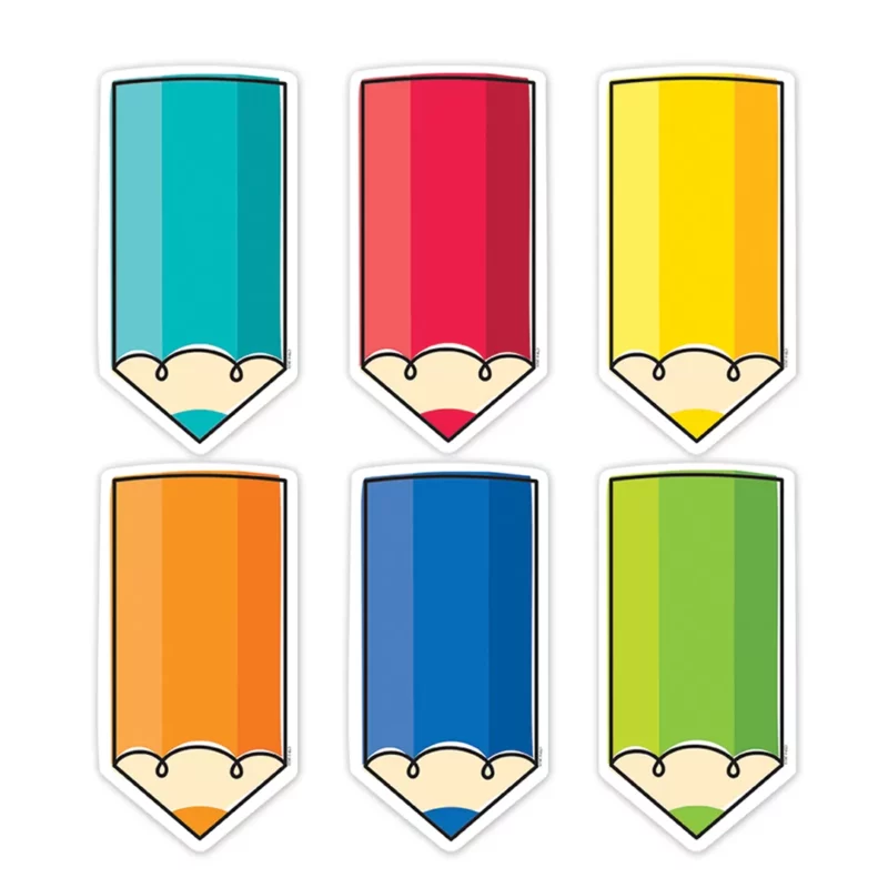 Colorful doodle pencils (core decor) 6 inch designer cut-outs