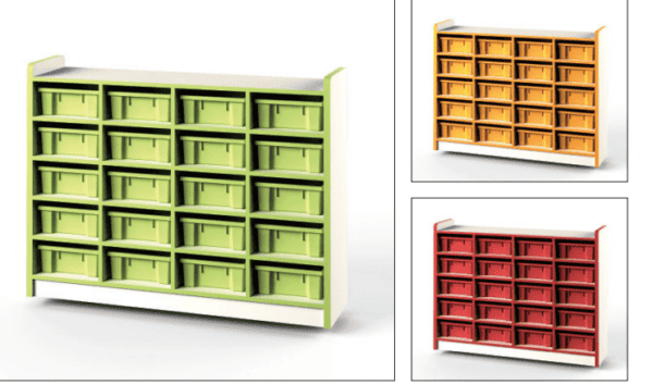 Wood Storage Cabinet for articles 20 Compartments