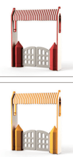Wood gate for storage combination