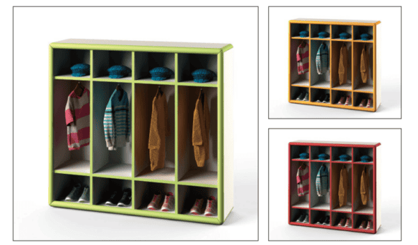 Wood Storage for cloths 4 + 8 Compartments