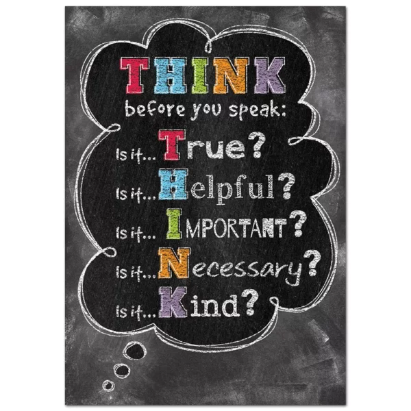 Think Before You Speak... Inspire U Poster