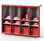Wood Storage Cabinet for articles 12 Compartments