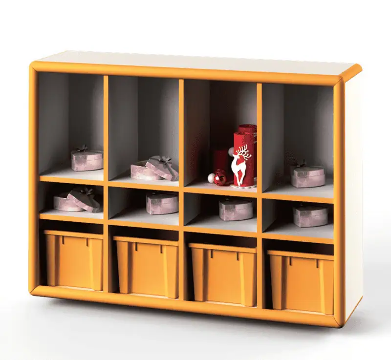 Wood Storage Cabinet for articles 12 Compartments