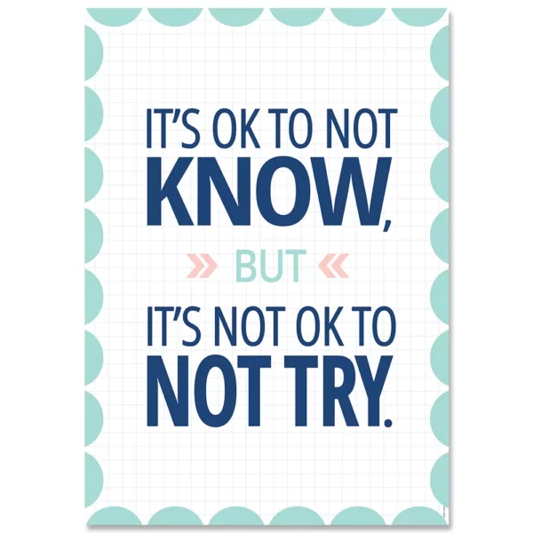 It's Ok To Not Knowe Inspire U Poster