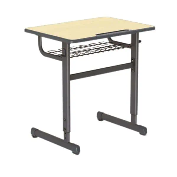 Student Desk with Adjustable Height with mesh basket