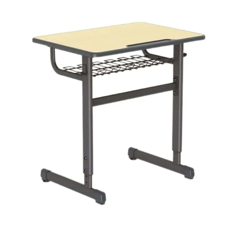 Student Desk with Adjustable Height with mesh basket