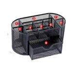 Foska - Metal Mesh Desk Organizer 22.3x10.8x10.8cm
