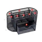 Foska - Metal Mesh Desk Organizer 22.3x10.8x10.8cm