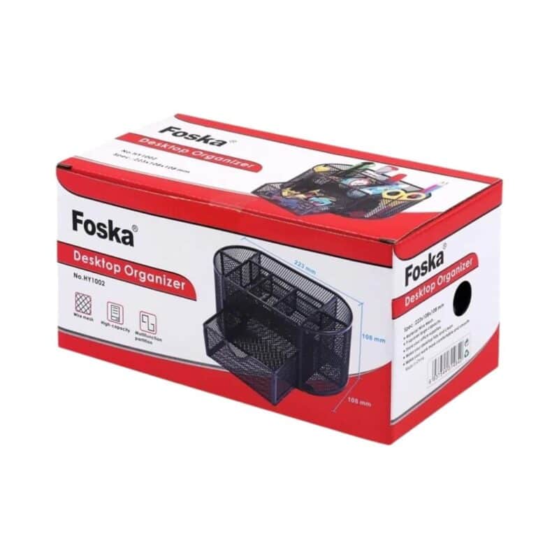 Foska - metal mesh desk organizer 22. 3x10. 8x10. 8cm