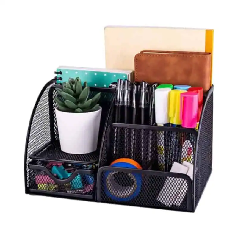 Foska - Metal Mesh Desk Organizer 21.8x13.8x12.5cm
