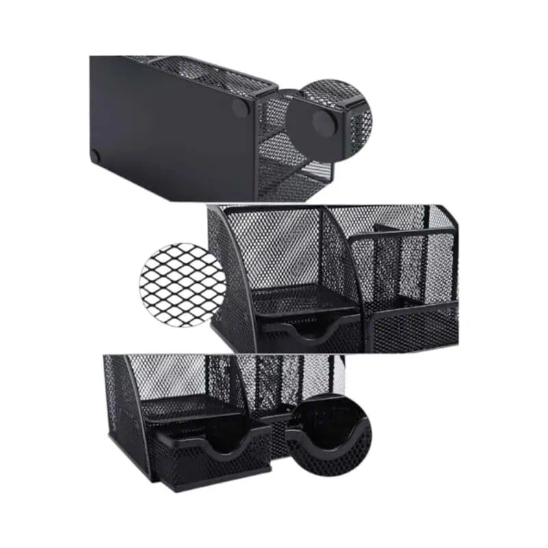 Foska - Metal Mesh Desk Organizer 21.8x13.8x12.5cm