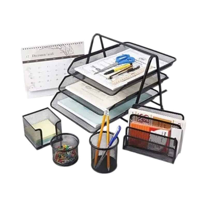 Foska - metal mesh office deskset 5 pcs