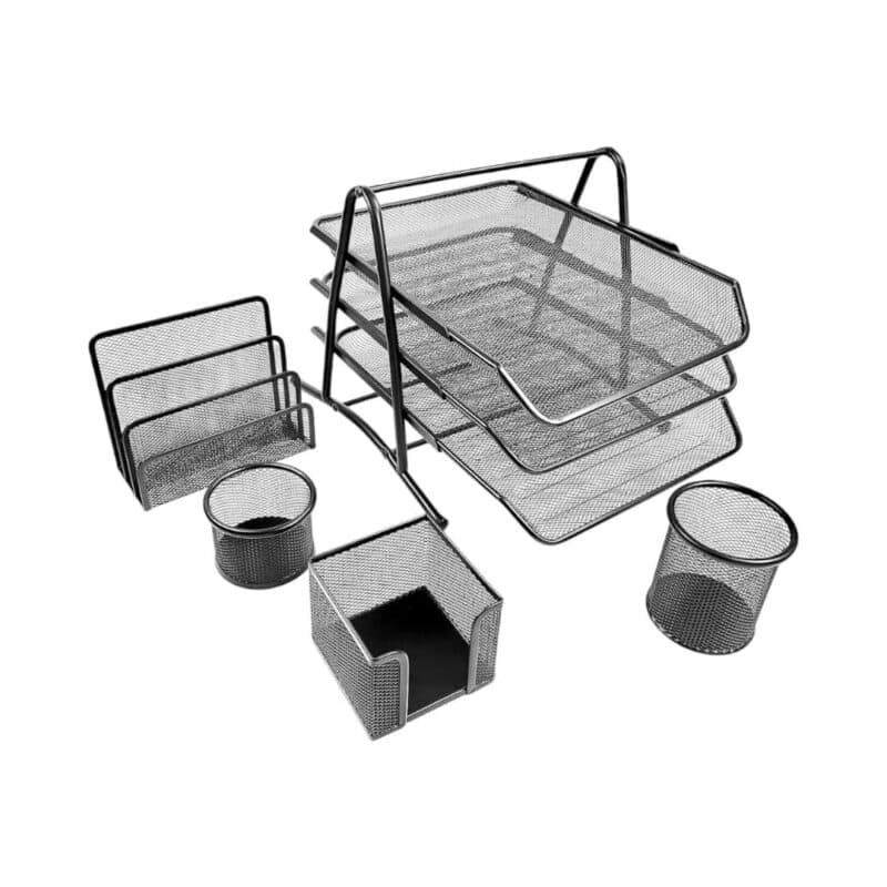Foska - metal mesh office deskset 5 pcs