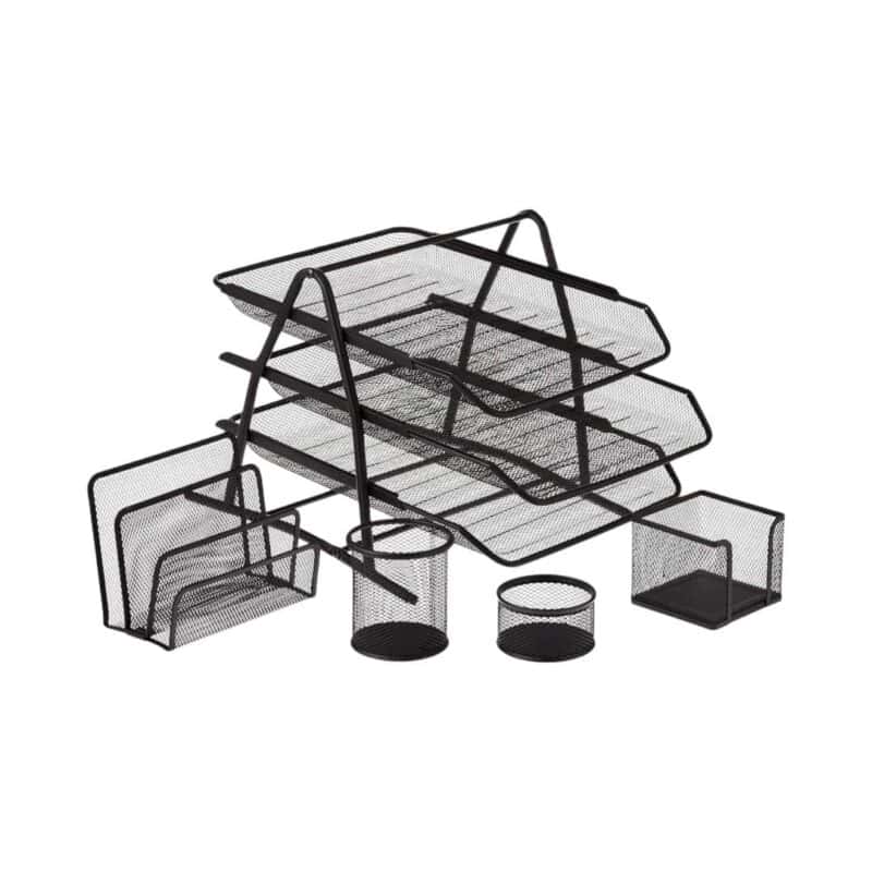 Foska - metal mesh office deskset 5 pcs