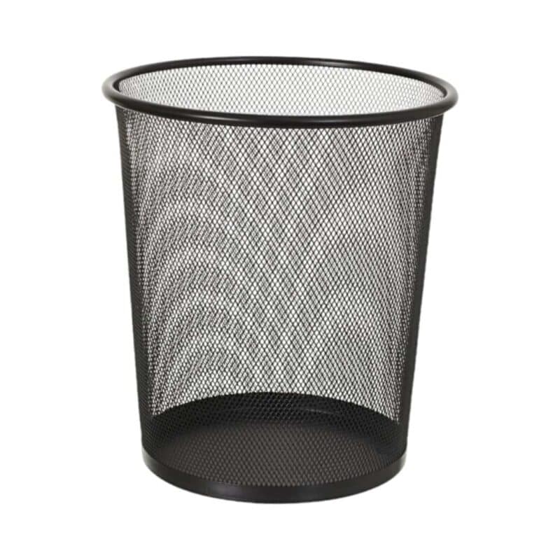 Foska - metal mesh large round office dustbin 29. 5x34. 5cm