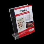Foska - L-Shape Transparent Acrylic Sign Holder A6:15x10cm