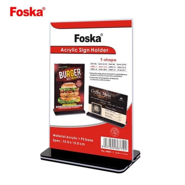 Foska - Acrylic Sign Holder 10x15cm