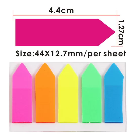 Foska - PET Index Marker 4.5x1.27cm 5color 25 Sheets