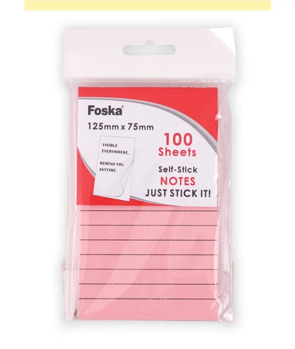 Foska - Fluorescent Lined Sticky Notes Set 125x75mm 100 Sheets
