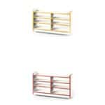 Wood Storage Shelves for articles 6 Compartments