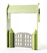 Wood gate for storage combination