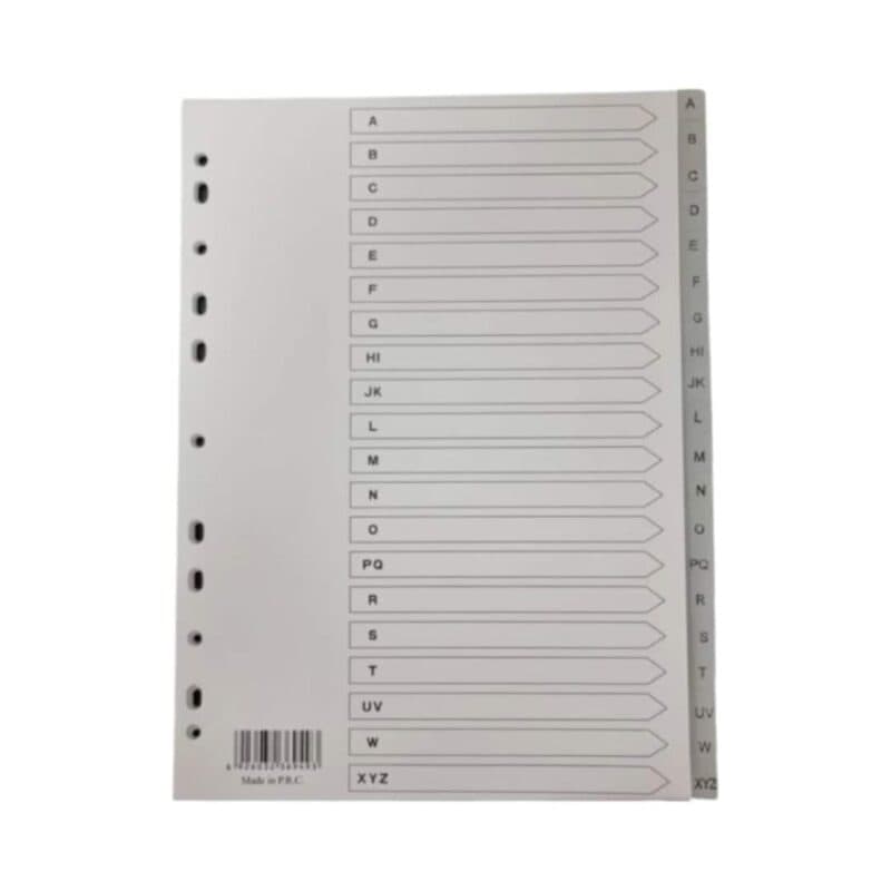 Foska - A-Z Grey Plastic Dividers
