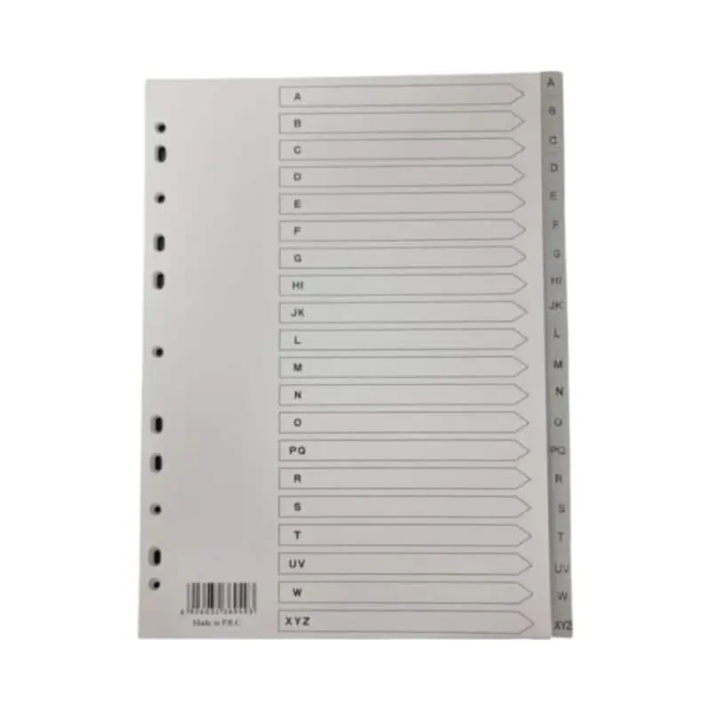 Foska - A-Z Grey Plastic Dividers