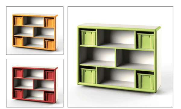 Wood Storage Cabinet for articles 8 Compartments