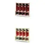Wood Preschool Locker 4-Section