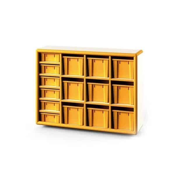Wood Storage Cabinet for articles 15 Compartments