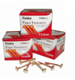 Pack of 100 Paper Fasteners 38mm - Butterfly Clips