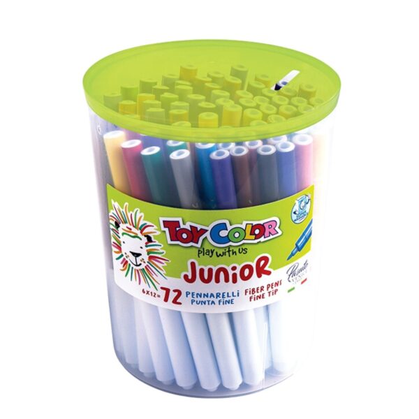 Toy Color Junior Super Washable Felt  Marker  (12 Colors -Pack of 72)