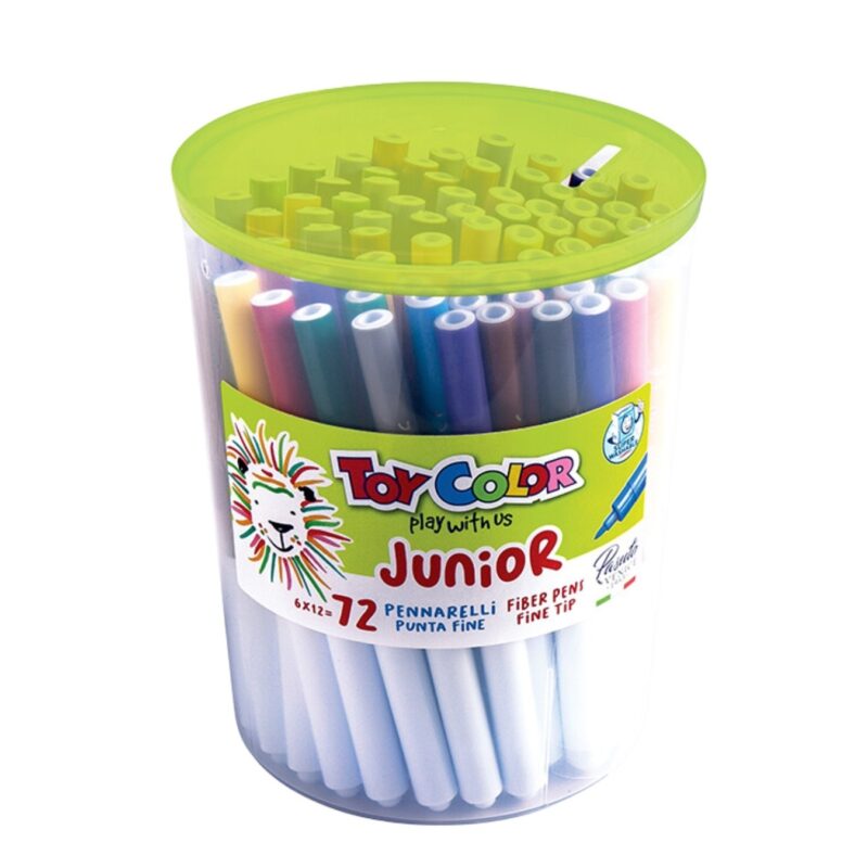 Toy color junior super washable felt  marker  (12 colors -pack of 72)