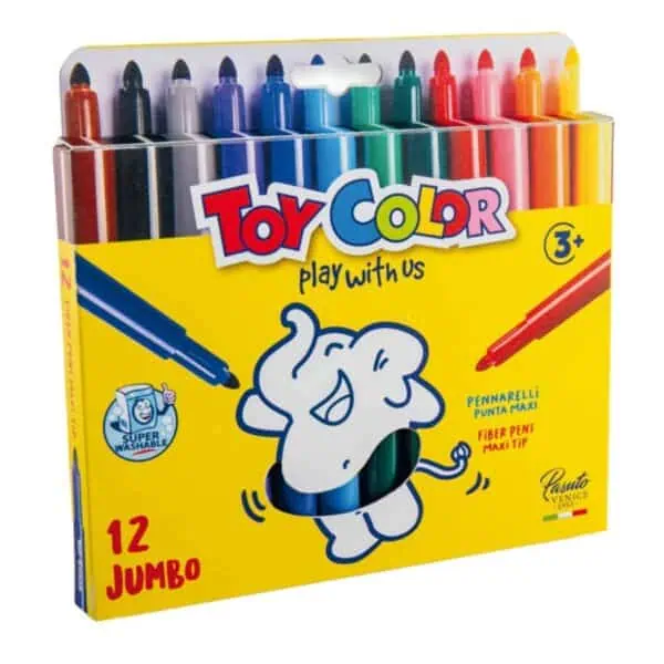 Jumbo Fibre Pens 1x12 - Watercoloring Colors by Toy Color