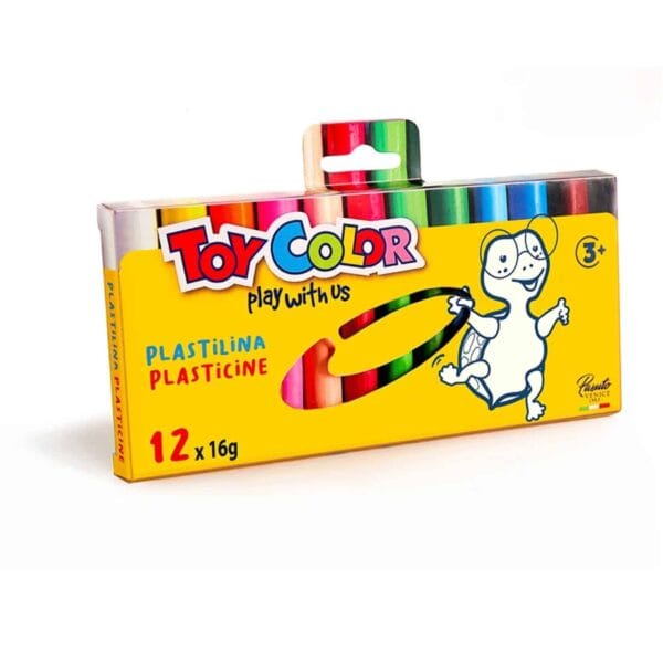 Toy Color Box with 12 Sticks of 16g Playdough - Assorted Colors