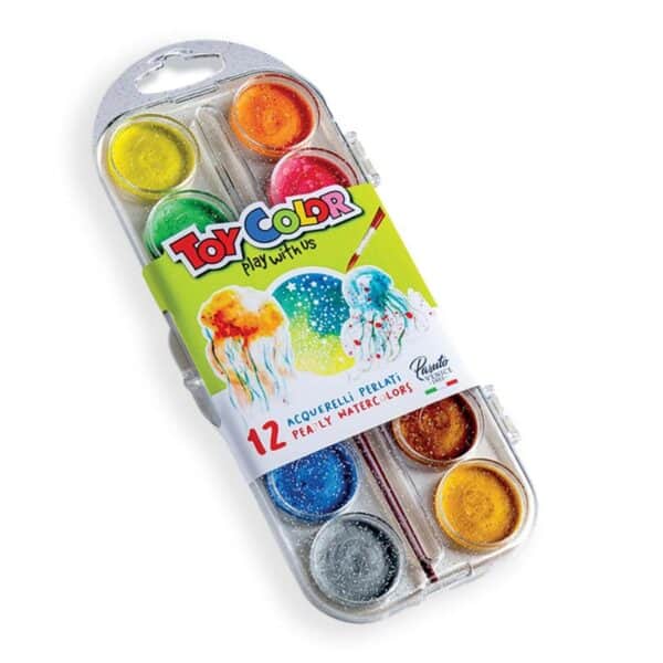 Toy Color 12 Color Pearly Watercolors