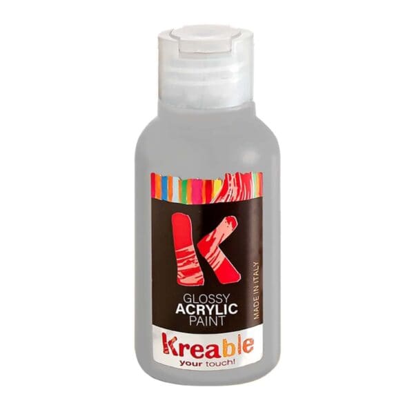 Acrylic Tempera Bottle: 100ml - Silver Color by Toy Color