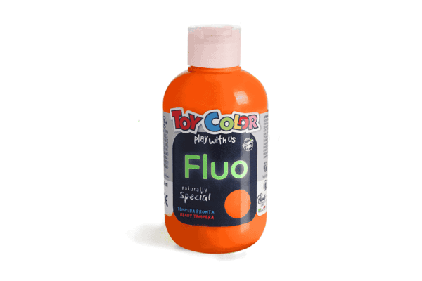 Superwashable Tempera Bottle: 250ml - Fluorescent Orange Color by Toy Color