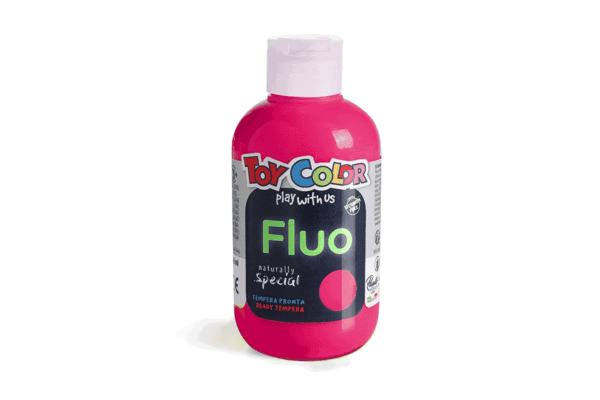 Superwashable Tempera Bottle: 250ml - Fluorescent Pink Color by Toy Color