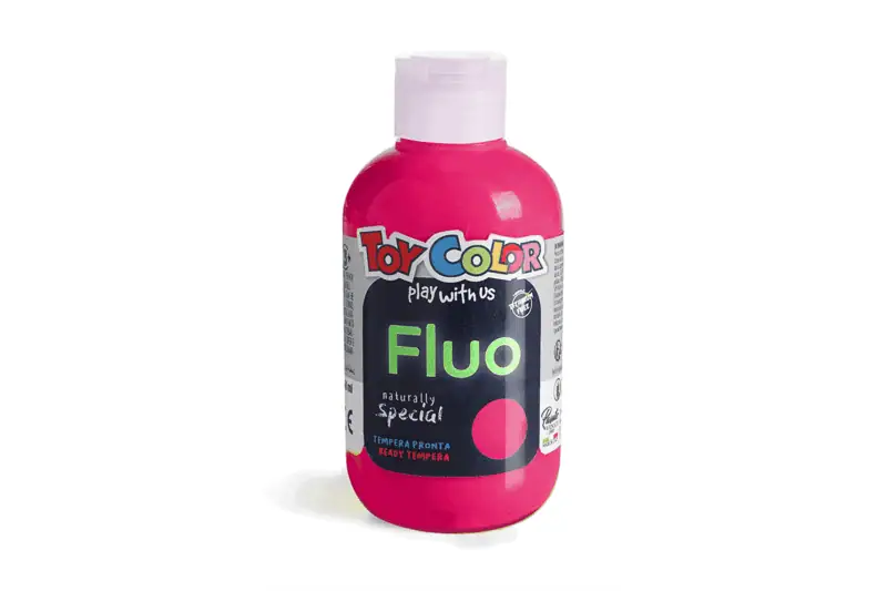 Superwashable Tempera Bottle: 250ml - Fluorescent Pink Color by Toy Color