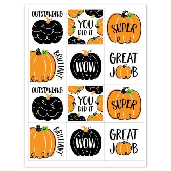 Doodle pumpkin rewards (core decor) stickers
