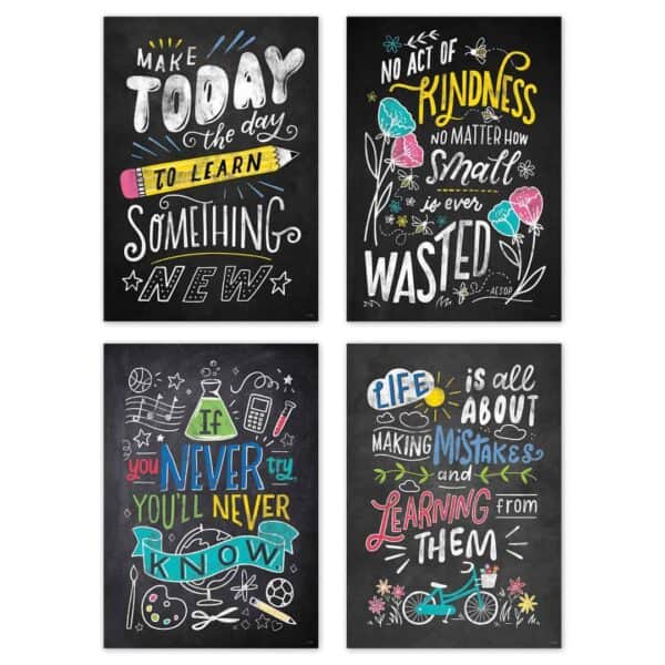 Colorful inspiration inspire u 4-poster pack (chalk it up!)