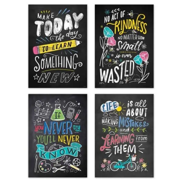 Colorful inspiration inspire u 4-poster pack (chalk it up!)