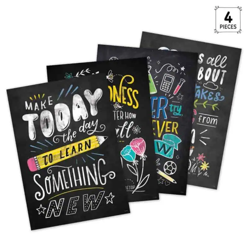 Colorful inspiration inspire u 4-poster pack (chalk it up!)
