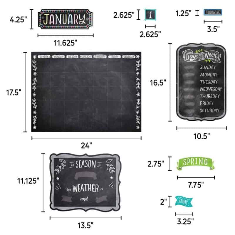Chalk it up! Calendar set (chalk it up! ) bulletin board