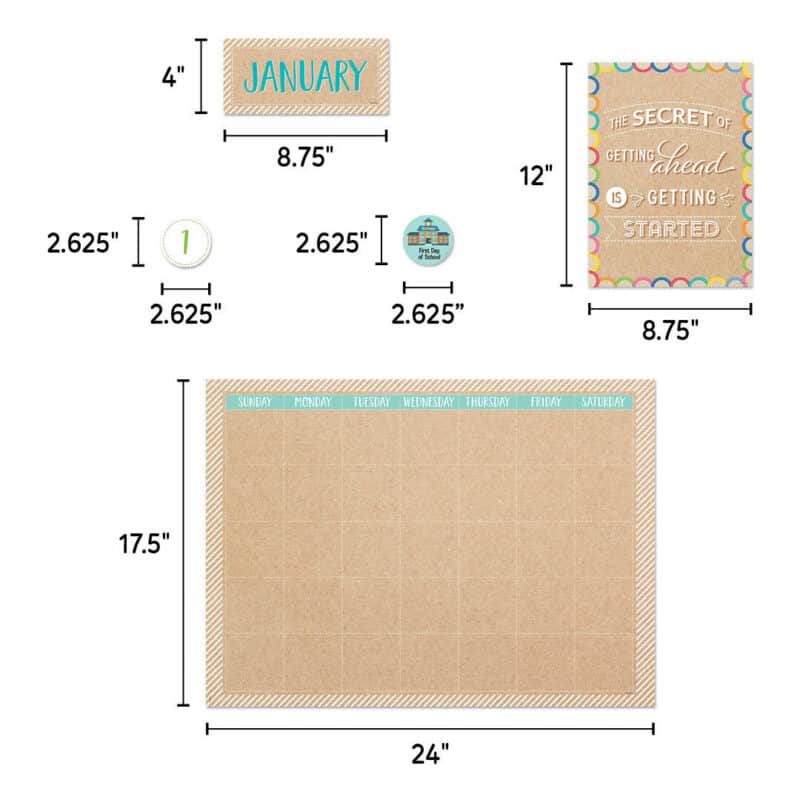 Krafty pop calendar set (krafty pop) bulletin board
