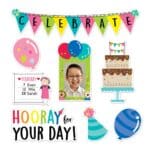 Happy birthday (stick kids) mini bulletin board