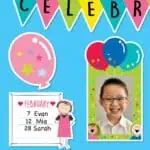 Happy birthday (stick kids) mini bulletin board