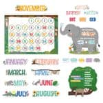 Jungle friends (jf) calendar set bulletin board